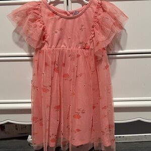 Old Navy Coral Floral Kids Dress